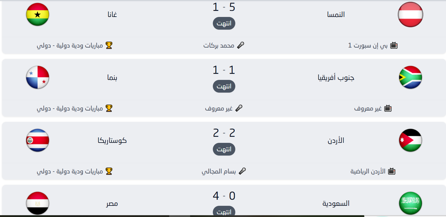 نتائج مباريات أمس | نتائج مباريات اليوم كاملة وأبرز المفاجآت الدولية 1 شاهد نتائج مباريات أمس كاملة