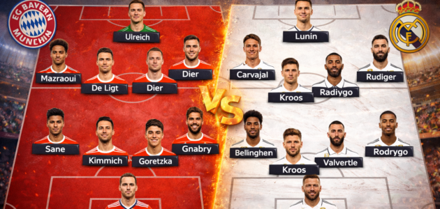 التشكيلة المتوقعة لمباراة الريال ضد ميونخ