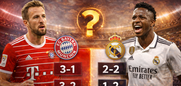 نتيجة مباراة ريال مدريد ضد بايرن ميونخ المتوقعة