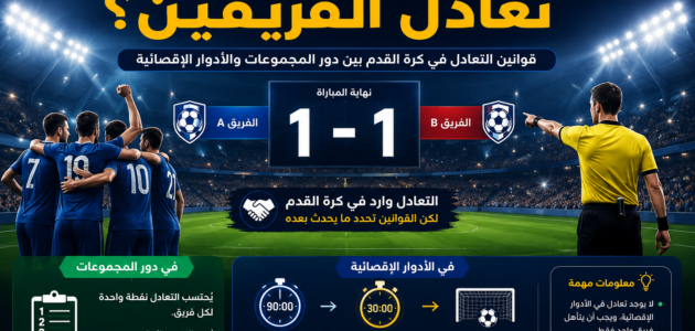 ماذا يحدث في حال تعادل الفريقين؟