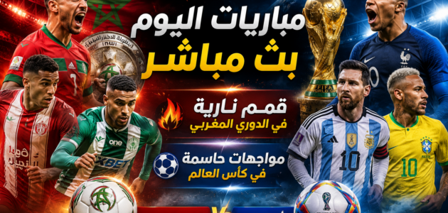 مباريات اليوم بث مباشر الدوري المغربي وكأس العالم كورة لايف 24